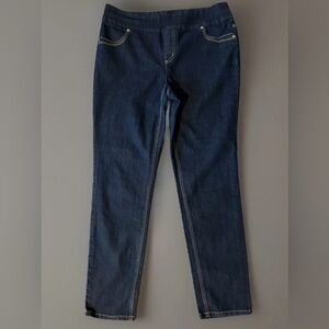 So Slimming By Chico’s Women’s Pull On Dark Denim Jeans Size 2
